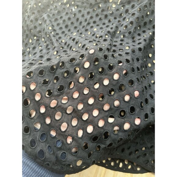 Anthropologie Ne Quittez Pas Eyelet Top Sz M Black Beachy Resort Whimsical Goth - Picture 6 of 6